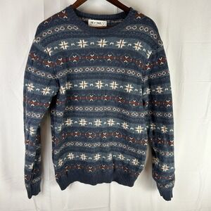 Line‎ of Trade The Jackson Fair Isle Sweater Mens Medium Wool Blend